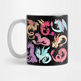 Cute colorful fantasy dragons Mug